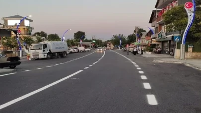 Büyükşehir, Başiskele Kullar Karamürsel Caddesinde yol çizgileri de çekildi