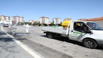 Kayseri Melikgazi’de mahallere ilaçlama