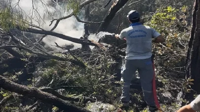 Kemer’deki orman yangınına müdahale sürüyor