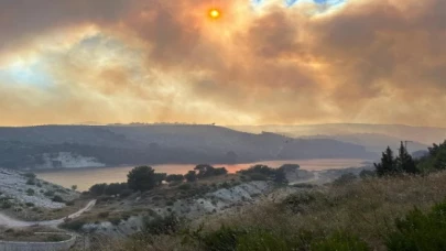 Manisa Saruhanlı’daki orman yangını geniş alana yayıldı