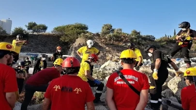 Milas belediyesi arama kurtarma ekibi eğitimlerine devam ediyor 