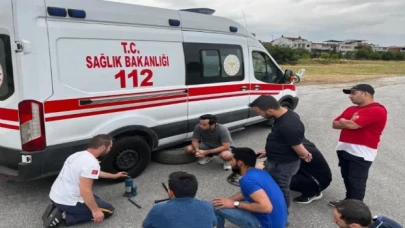 Ambulans sürüş tekniklerini öğrendiler