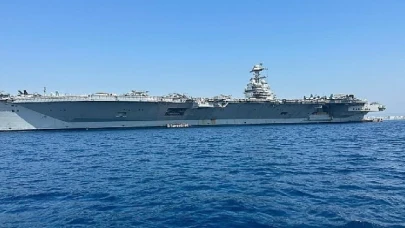 Dünyanın en büyük uçak gemisi USS Gerald R. Ford, QTerminals Antalya Limanı açıklarına demirledi