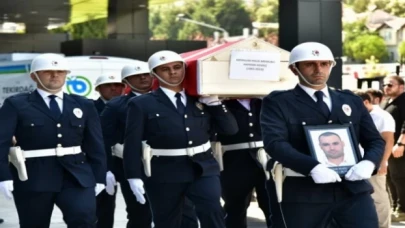 Kalp krizi geçiren polis memuruna Tekirdağ’da son görev