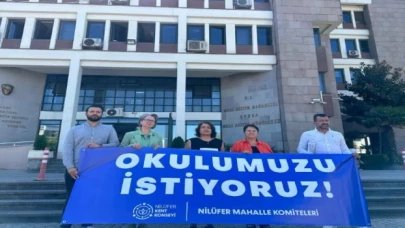 Bursa Nilüfer’de 6 mahalle Milli Eğitim önünde pankart açtı!