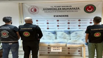 Esendere Gümrük Kapısında 153 kilo eroin yakalandı