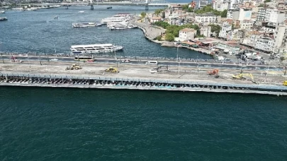 Galata Köprüsü’nde 1. Etap çalışmaları tamamlandı