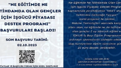 Gençlere günlük 10 Euro harçlık ve makine eğitimi