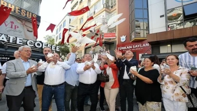 Konak’ta Güvercinler Barış Umuduyla Uçtu