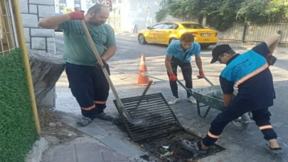 Manisa Yunusemre’de taşkınlara karşı ızgara temizliği