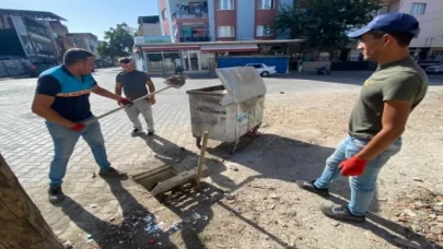 Manisa’da yağmur suyu ızgaralarında temizlik sürüyor