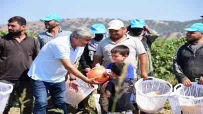 Manisa’dan Ahmetli’deki işçilere hediye