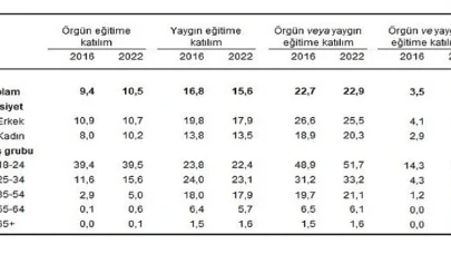 Yetişkinlerin örgün veya yaygın eğitime katılım oranı yüzde 22,9 oldu