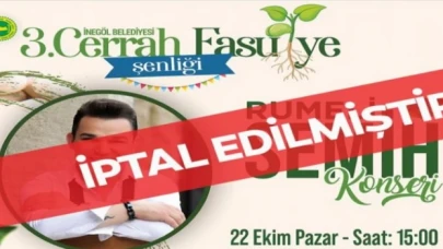 Bursa İnegöl’de konserler iptal edildi