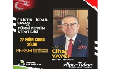 Cihat Yaycı Filistin-İsrail Savaşını İnegöl’de Anlatacak