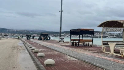 Bursa Gemlik sahil yolu ulaşıma yeniden açıldı