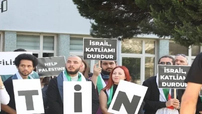 Deü öğrencilerinden israil zulmüne kınama