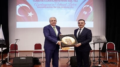 Ege’de “Türkiye Cumhuriyeti’nin 100 Yılı ve Azerbaycan’ın Ulusal Lideri Haydar Aliyev’in Doğumunun 100 Yılı” kutlandı