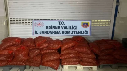 Enez’de kaçak kum midyesi yakalandı