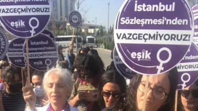 EŞİK Platformu, İstanbul Sözleşmesi'ni savunmak için yine Danıştay'daydı