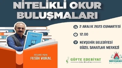 Güzel sanatlar merkezi’nde nitelikli okur buluşmaları başlıyor