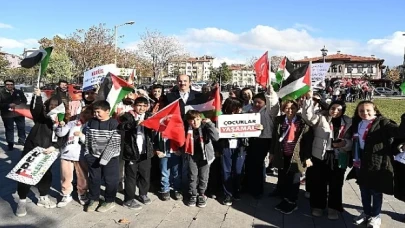 Konya Büyükşehir Belediyesi “Kudüs’ün Çocukları” için basın açıklaması düzenledi