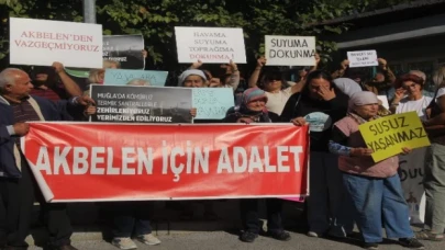 Muğla’da DSİ önünde ’su hakkı’ talebi