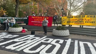 Washington Square Park’ta Filistin’e destek eylemi