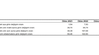 Yurt İçi Üretici Fiyat Endeksi (Yİ-ÜFE) yıllık yüzde 39,39, aylık yüzde 1,94 arttı