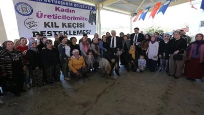 Büyükşehirden Seydikemer’li Kadın Üreticilere Kıl Keçesi Desteği