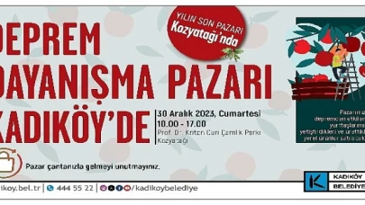 Deprem dayanışma pazarı 30 aralık kadıköy kozyatağı’nda