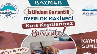 Kayseri Büyükşehir’den istihdam garantili overlok kursu