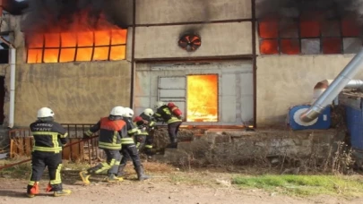 Kayseri itfaiyesinden OSB yangınına müdahale