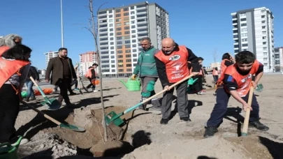 Kayseri Kocasinan’da toplu ağaç dikimi