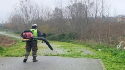 Sakarya’da bisiklet yollarında kış temizliği