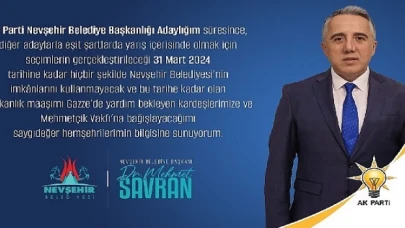 Başkan Savran seçim çalışmalarında belediye imkanlarını kullanmayacağını açıkladı