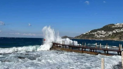 Bodrum’da feribot seferlerine "fırtına" engeli