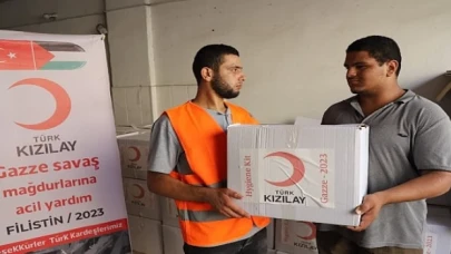 Kızılay tonlarca yardımı gazze içine ulaştırdı