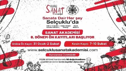 Selçuklu Sanat Akademisi’nde 8. Dönem ön kayıtları başlıyor