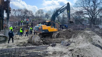 Tekirdağ'da hızlı tren hattı çalışmasında göçük meydana geldi