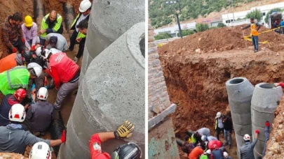 Bodrum'da göçük altında kalan işçiler kurtarıldı