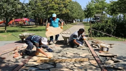 Tavşancıl Sahil Parkı yenilemesinde sona doğru