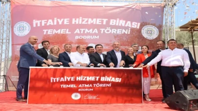 Bodrum’da itfaiye hizmet binasının temeli atıldı