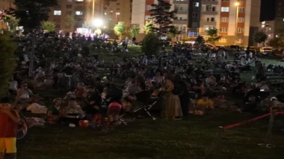 Kayseri Melikgazi’de yaz sineması keyfi