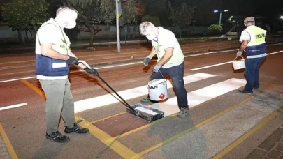 Nilüfer ekipleri gece mesaisinde