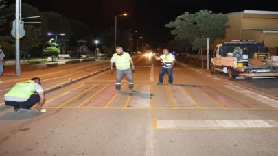 Nilüfer’de yol güvenliği için gece mesaisi