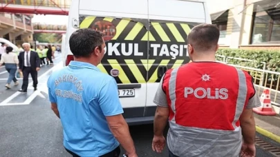 Bakırköy zabıta ve polisinden okul servisi denetimi