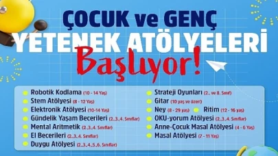 Çocuk ve Genç Yetenek Atölyeleri başlıyor