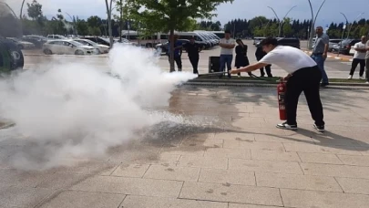 İtfaiyeden kongre merkezi personeline eğitim