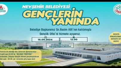 Nevşehir Belediyesi tarafından Nevşehir Hacı Bektaş Veli Üniversitesi Kampüsü içerisinde oluşturulan Nevşehir Belediyesi Gençlik Ofisi, 16 Eylül 2024 Pazartesi günü açılacak.